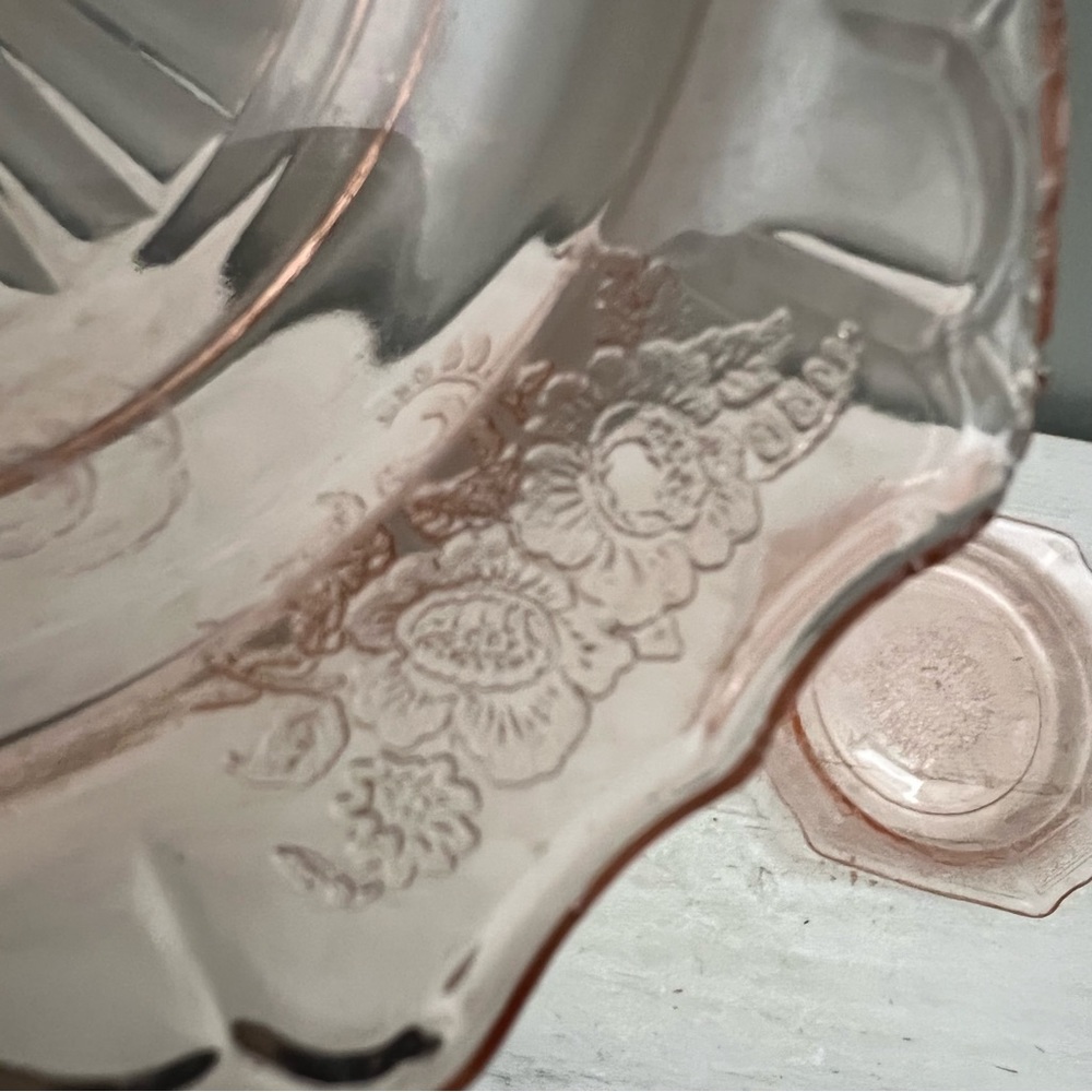 Vintage Pink Depression Glass Small Salad Plates/Dishes Mayfair and Princess - Picture 15 of 16